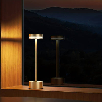 Table Lamp Gold Aluminum LED Touch Light