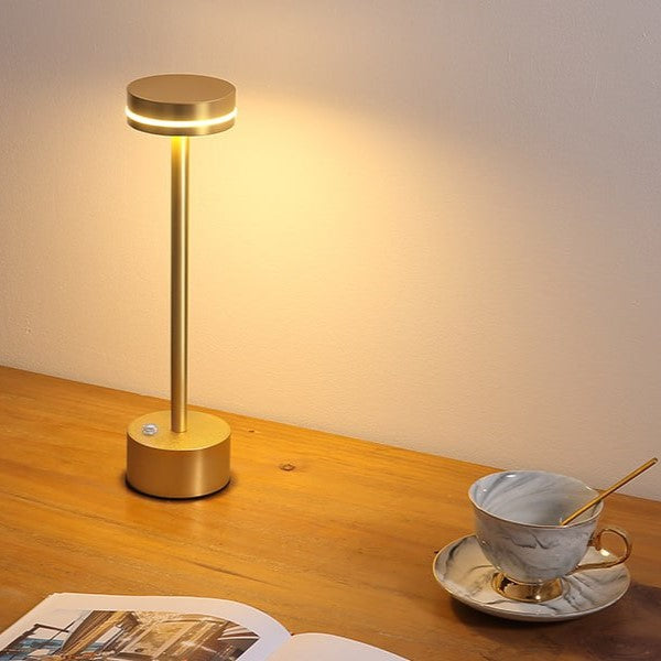 Table Lamp Gold Aluminum LED Touch Light