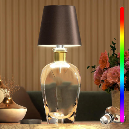 Table Lamp with Rechargeable LED Bottle Base
