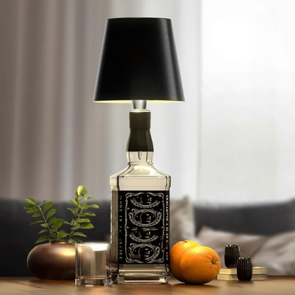 Table Lamp with Rechargeable LED Bottle Base