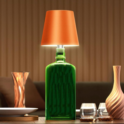 Table Lamp with Rechargeable LED Bottle Base