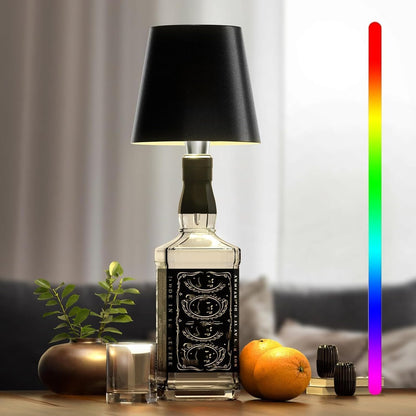 Table Lamp with Rechargeable LED Bottle Base