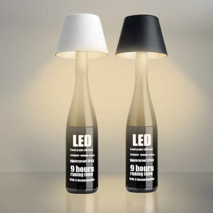 Pantalla de lámpara de mesa para botella de vino LED