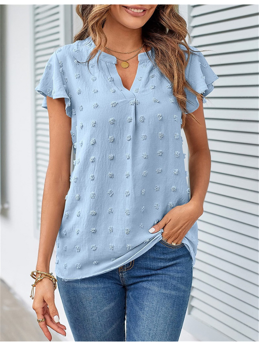 Hannah | Blusa con Patchwork y Volantes