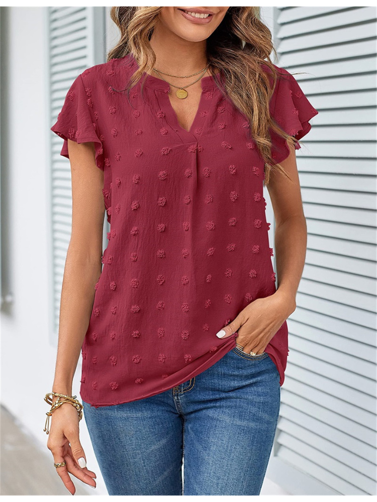 Hannah | Blusa con Patchwork y Volantes