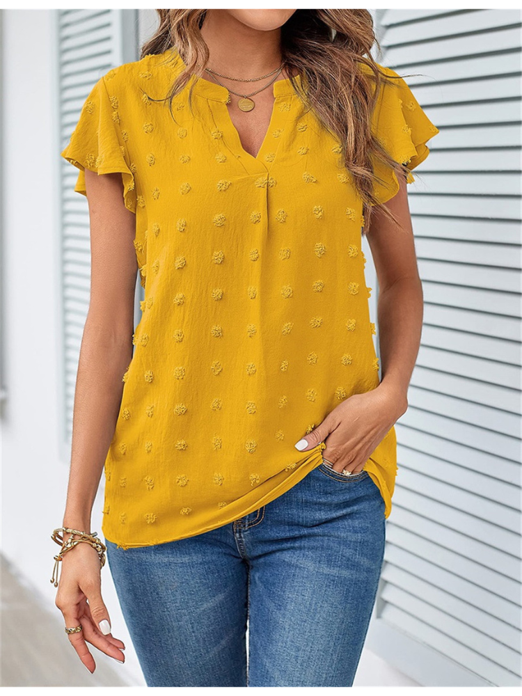 Hannah | Blusa con Patchwork y Volantes