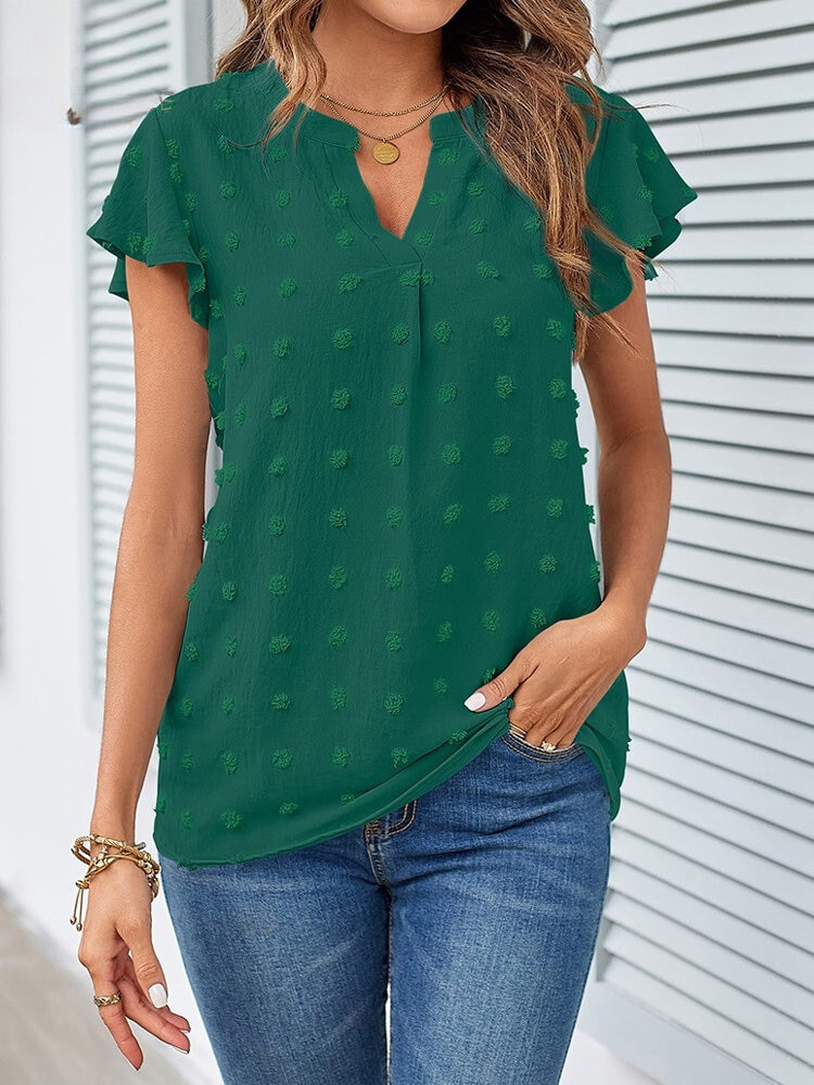 Hannah | Blusa con Patchwork y Volantes