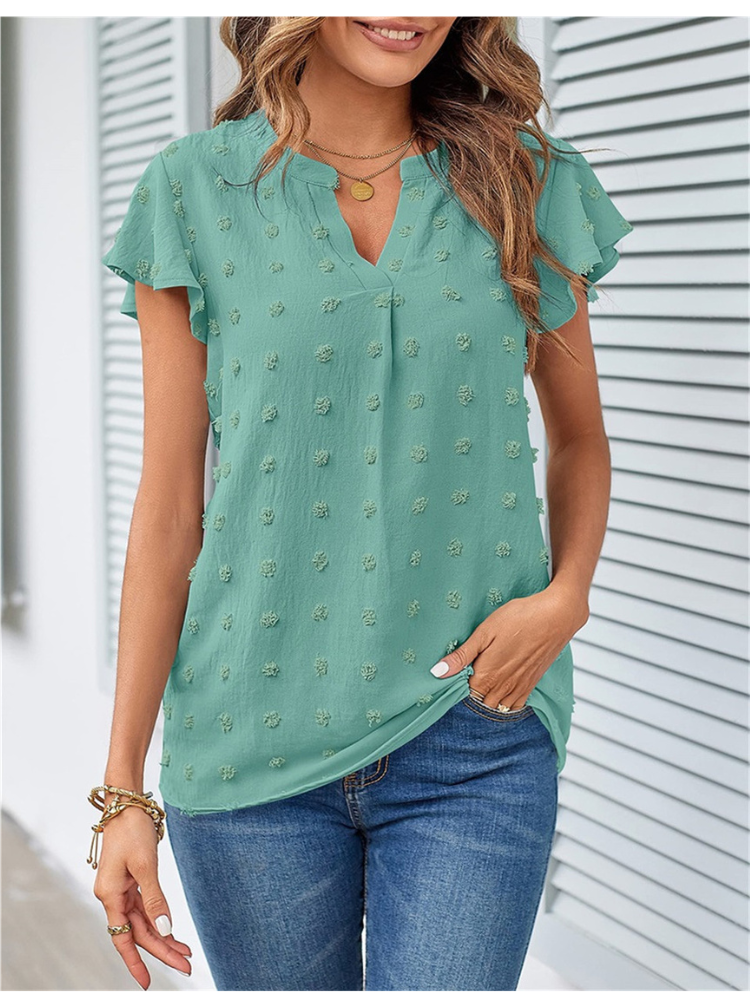 Hannah | Blusa con Patchwork y Volantes
