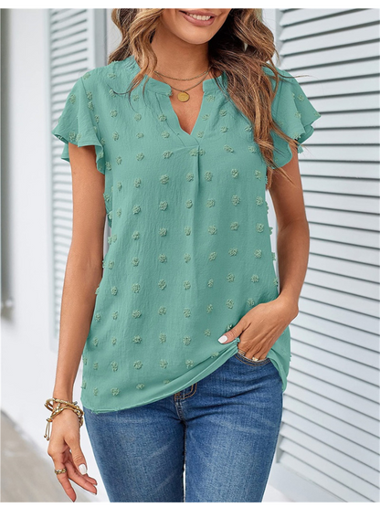 Hannah | Blusa con Patchwork y Volantes