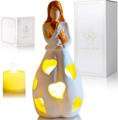 Lámpara de mesa con diseño romántico de resina