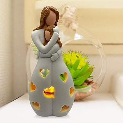 Lámpara de mesa con diseño romántico de resina