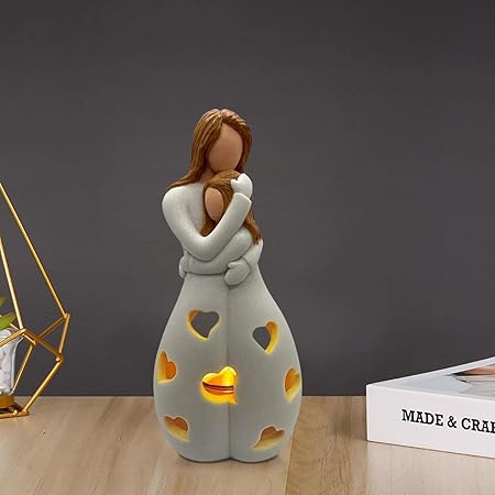 Lámpara de mesa con diseño romántico de resina