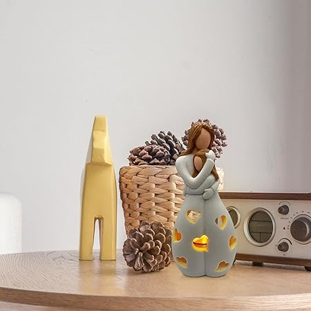 Lámpara de mesa con diseño romántico de resina