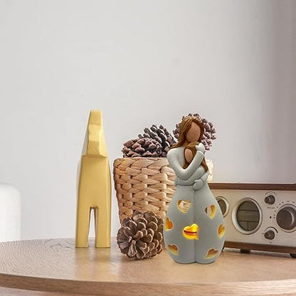 Lámpara de mesa con diseño romántico de resina