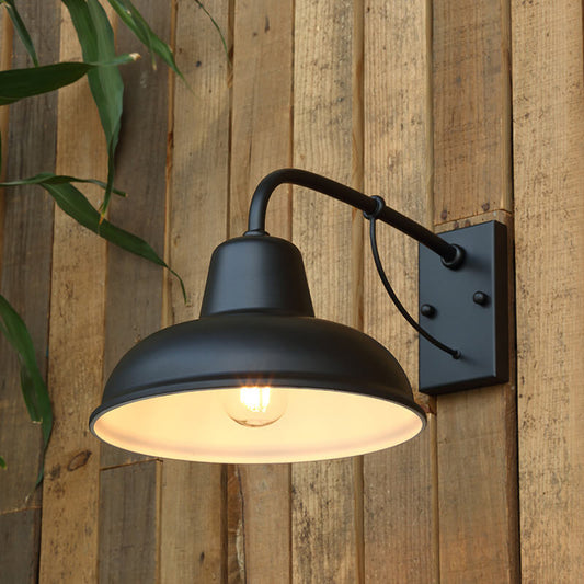 Lámpara de Pared Rústica Negra Farol Exterior
