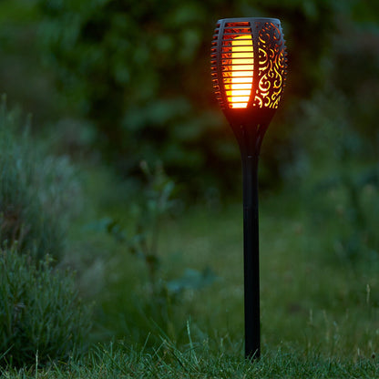 Luz de antorcha solar para jardín exterior con efecto llama