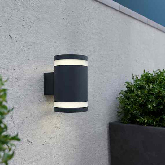 Luz de pared exterior solar LED impermeable arriba y abajo