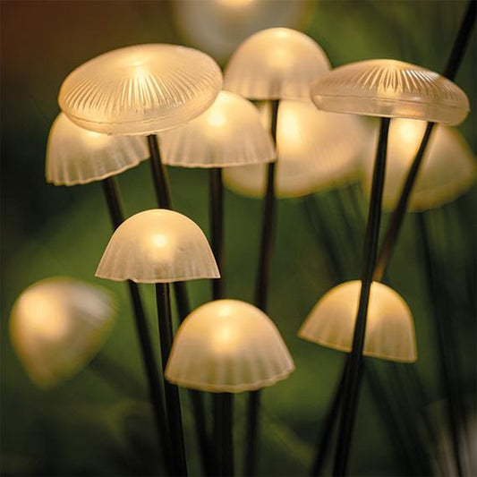 Luces solares de jardín en forma de seta para senderos