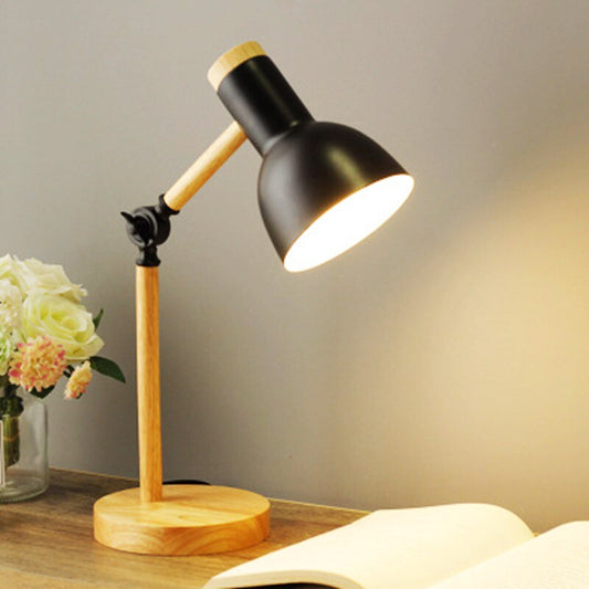 Desk Lamp Wooden Adjustable Reading Light