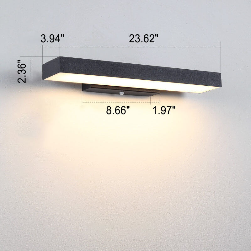 Lámpara de pared moderna para exterior con luz LED