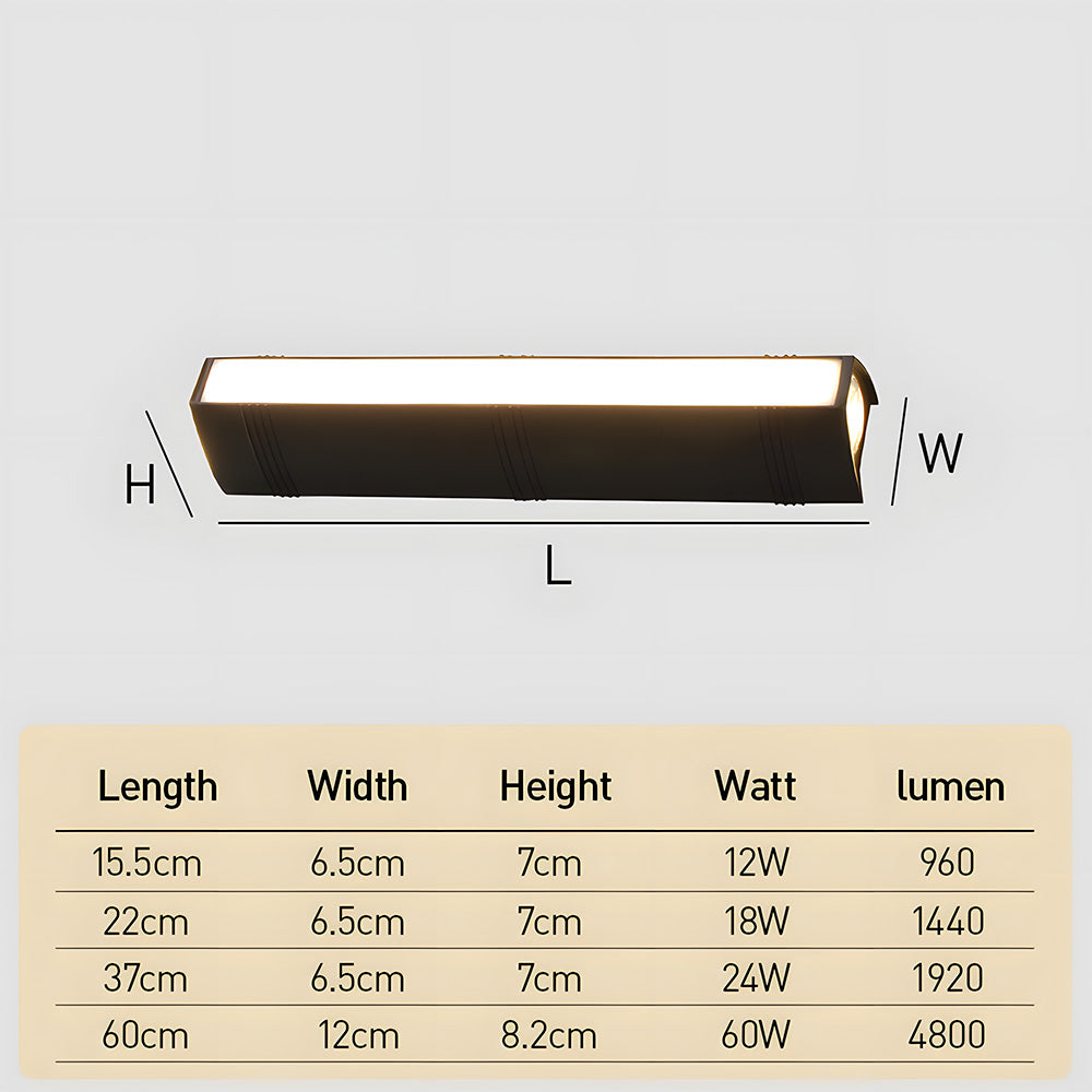Lámpara de pared LED para exteriores moderna impermeable