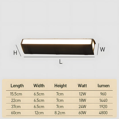 Lámpara de pared LED para exteriores moderna impermeable