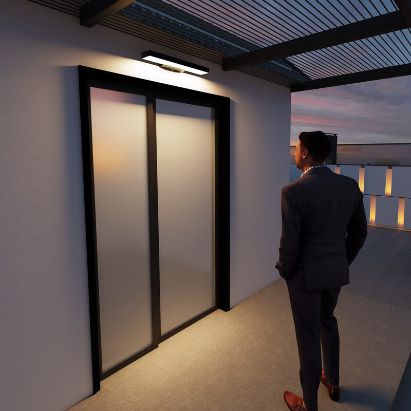 Lámpara de pared moderna para exterior con luz LED