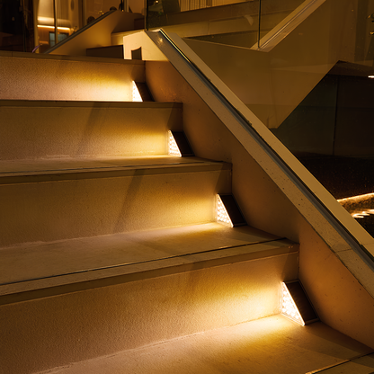 Luces solares para escalones exteriores con brillo LED cálido