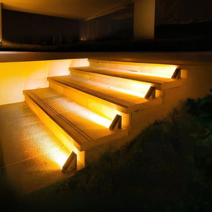 Luces solares para escalones exteriores con brillo LED cálido