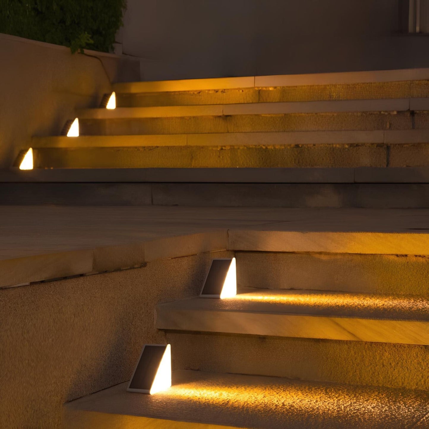 Luces solares para escalones exteriores con brillo LED cálido