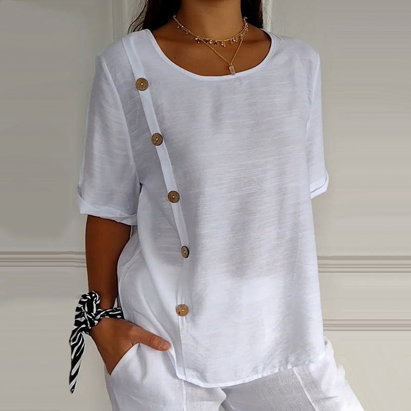 Jellian | Blusa con Botón Lateral