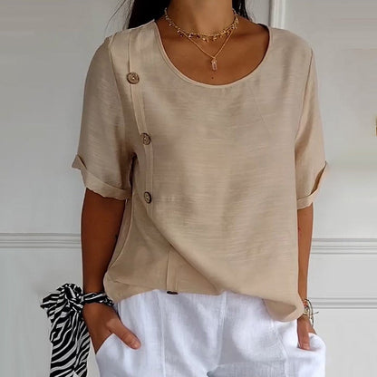 Jellian | Blusa con Botón Lateral