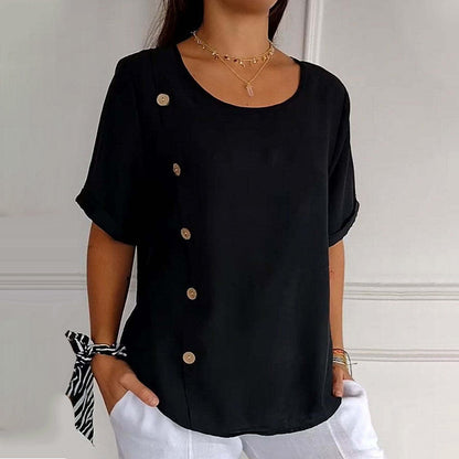 Jellian | Blusa con Botón Lateral