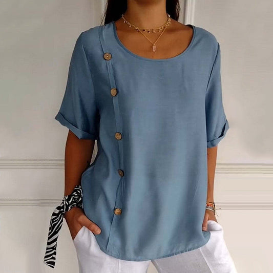 Jellian | Blusa con Botón Lateral