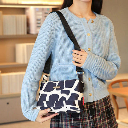 Bolsa cruzada impresa con múltiples bolsillos para mujeres