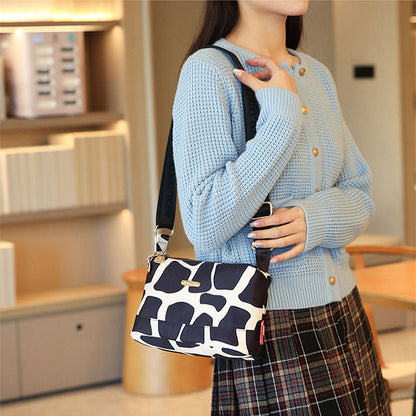 Bolsa cruzada impresa con múltiples bolsillos para mujeres