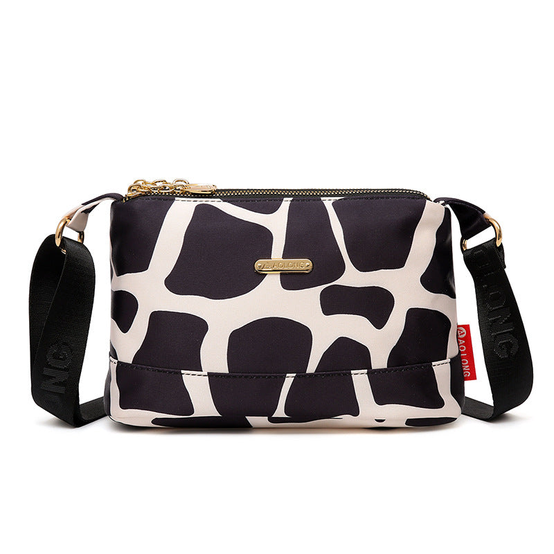 Bolsa cruzada impresa con múltiples bolsillos para mujeres