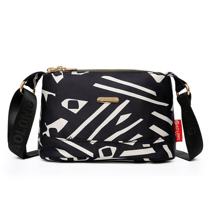 Bolsa cruzada impresa con múltiples bolsillos para mujeres