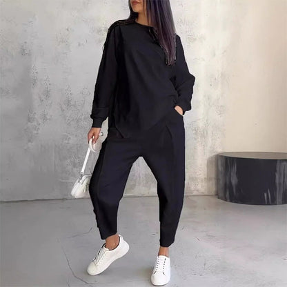 Ava™ | Sudadera de manga larga y pantalones – un conjunto elegante y cómodo