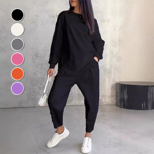 Ava™ | Sudadera de manga larga y pantalones – un conjunto elegante y cómodo