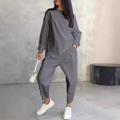 Ava™ | Sudadera de manga larga y pantalones – un conjunto elegante y cómodo