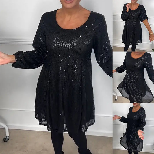 Vestido negro de lentejuelas