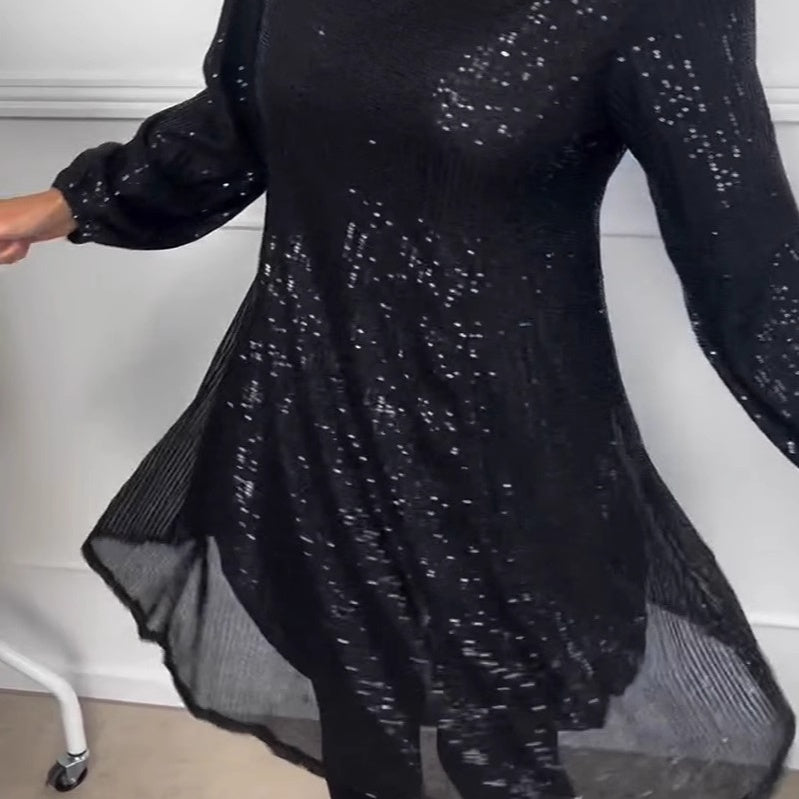 Vestido negro de lentejuelas