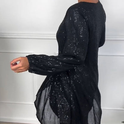 Vestido negro de lentejuelas