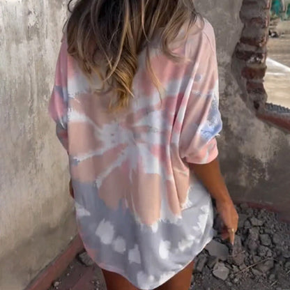 Blusa cómoda Saskia con escote en V