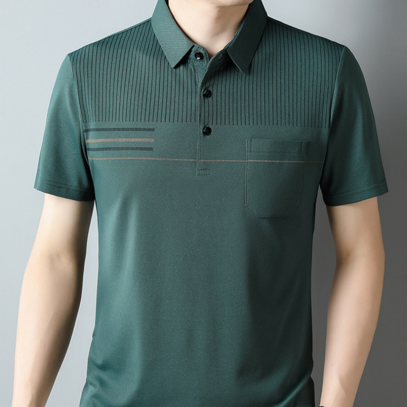 Camiseta casual de manga corta delgada y transpirable para hombre