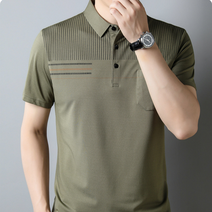 Camiseta casual de manga corta delgada y transpirable para hombre