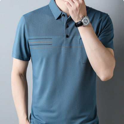 Camiseta casual de manga corta delgada y transpirable para hombre
