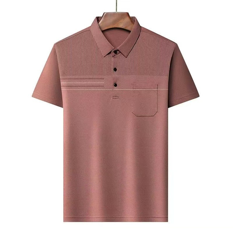 Camiseta casual de manga corta delgada y transpirable para hombre