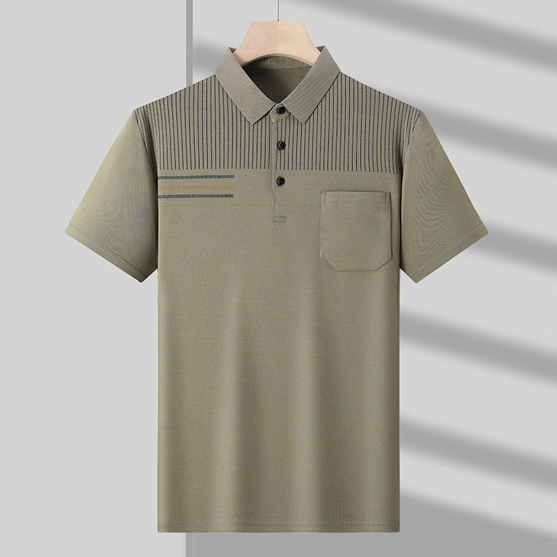 Camiseta casual de manga corta delgada y transpirable para hombre